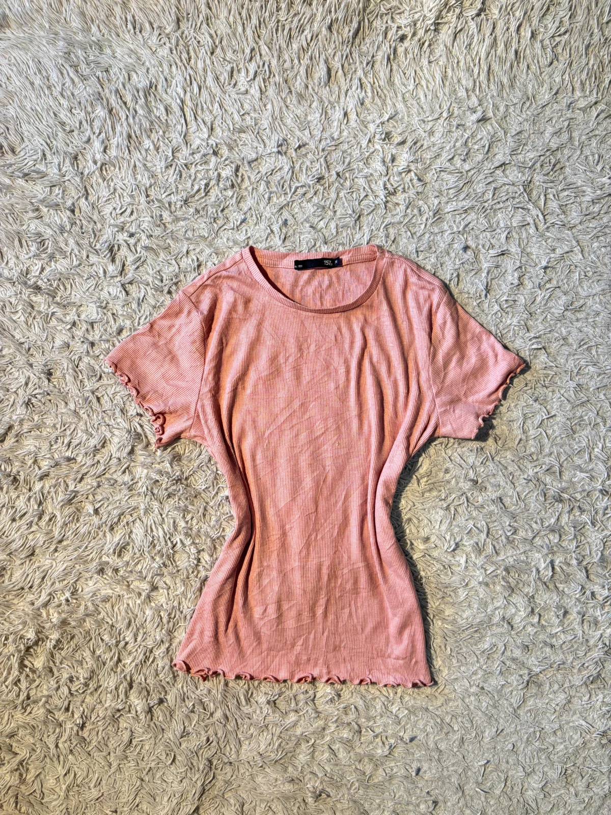 ribbed crew neck t-shirt 