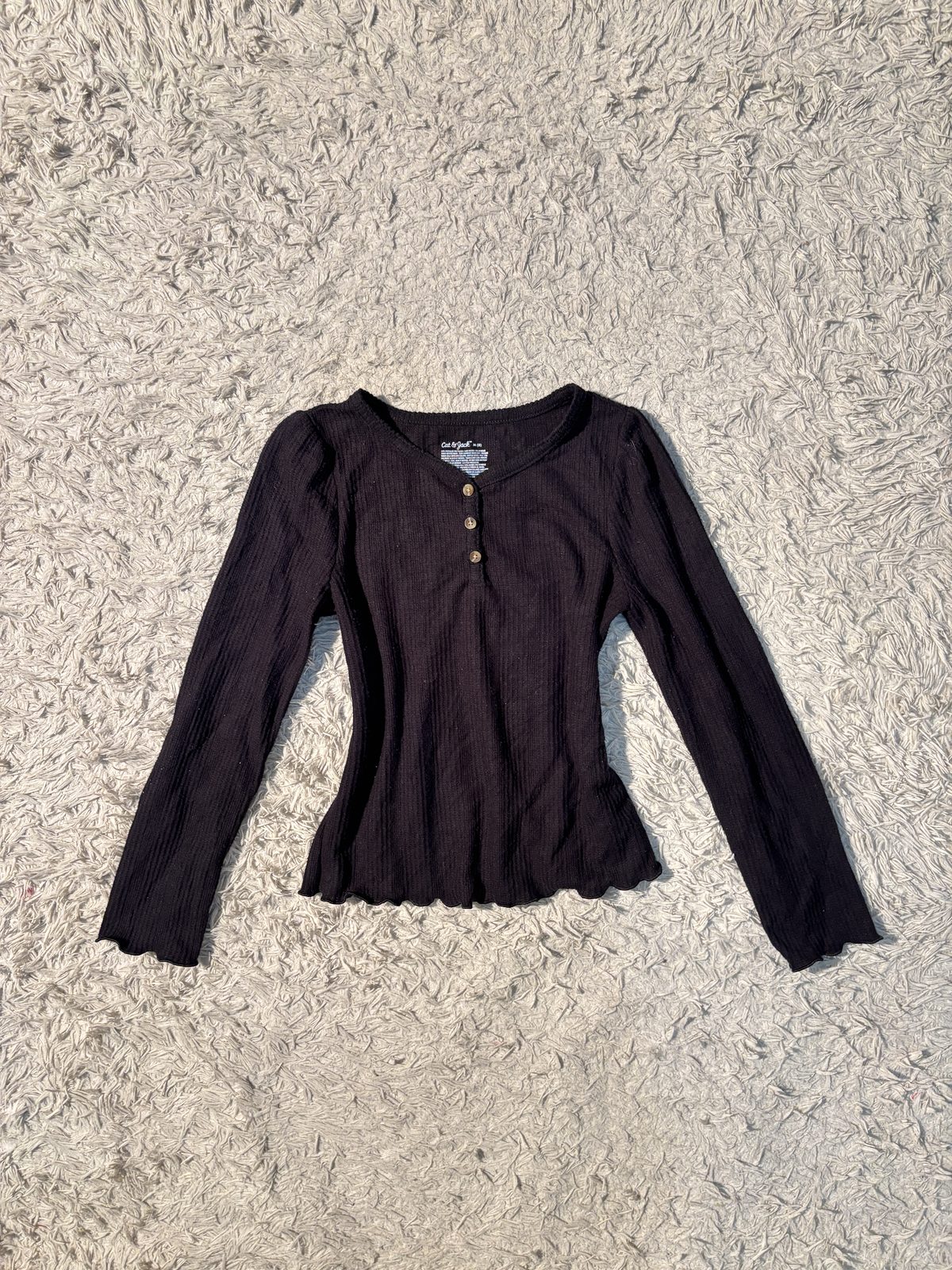 Black Henley Top