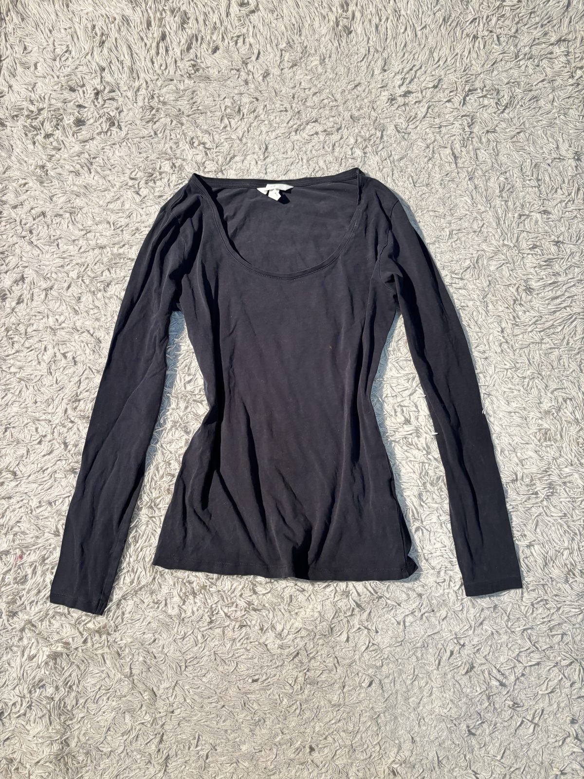 Black Scoop-Neck Top — view 1