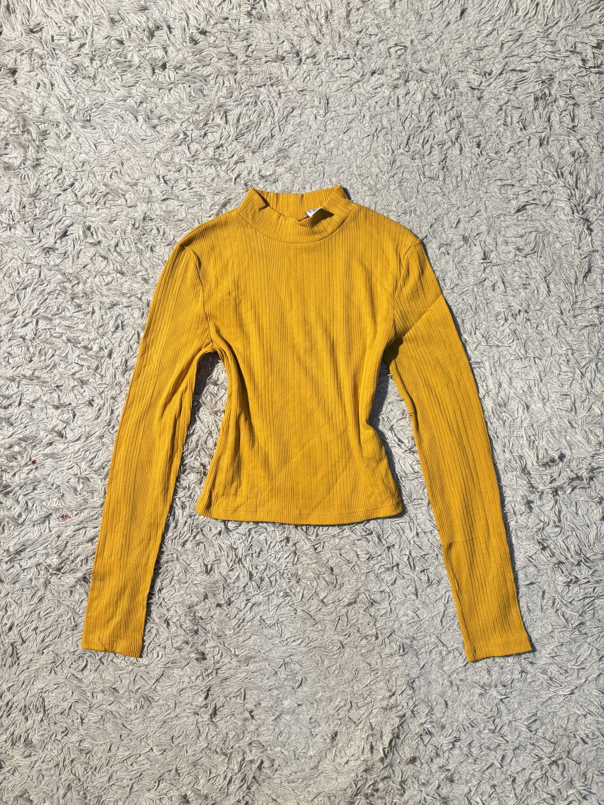 Yellow Mock-Neck Top